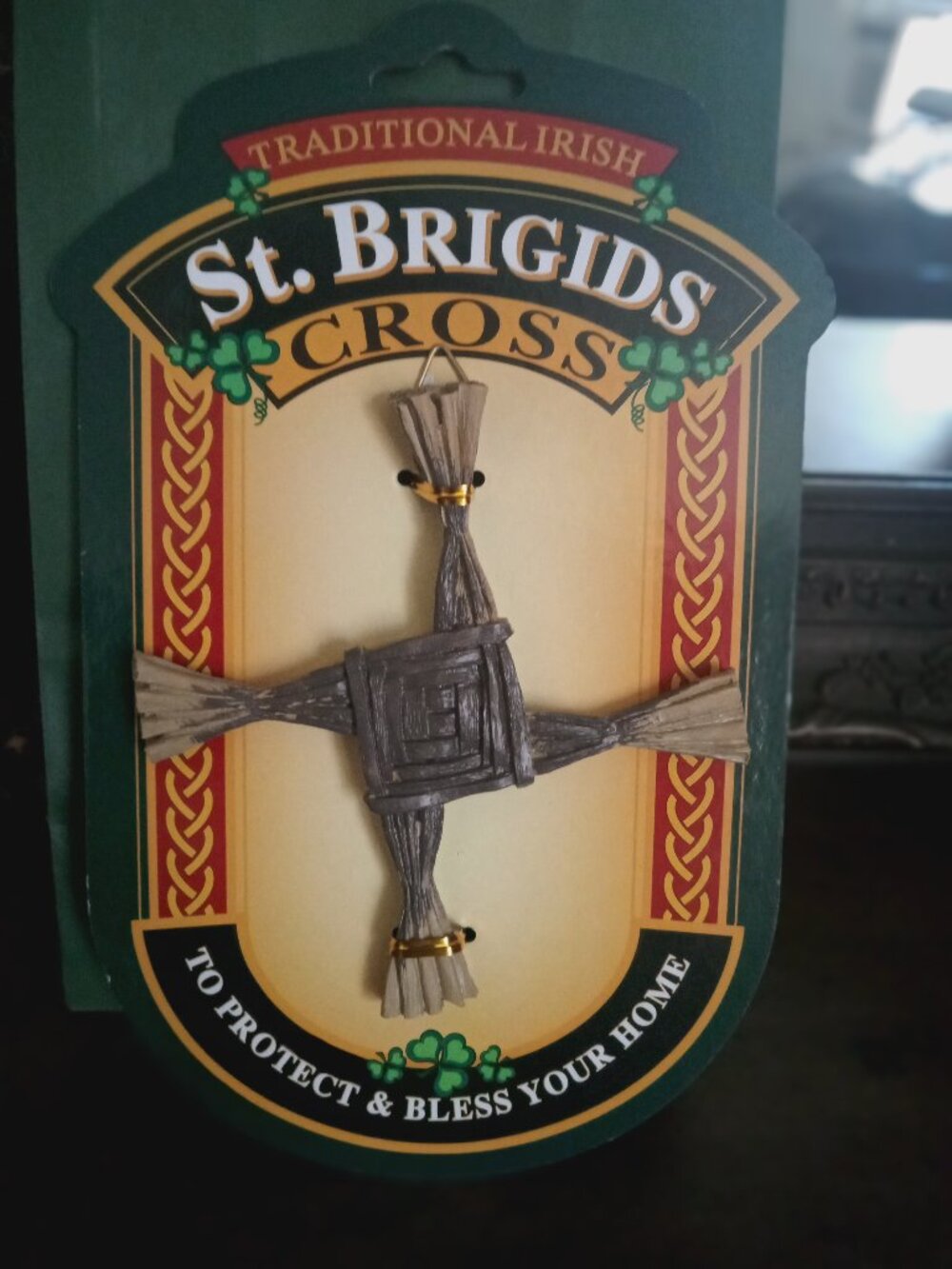 Irish St. Brigids Cross. Catholic relic tradition.